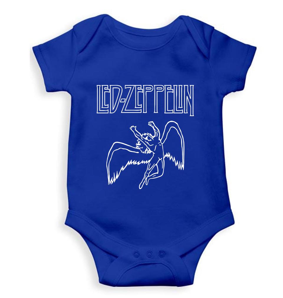 Led Zeppelin Kids Romper For Baby Boy/Girl-0-5 Months(18 Inches)-Royal Blue-Ektarfa.online
