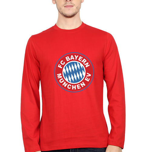 Bayern Munich Full Sleeves T-Shirt for Men-Red-Ektarfa.online