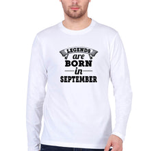 Load image into Gallery viewer, Legends are born in september Full Sleeves T-Shirt for Men-White-Ektarfa.online
