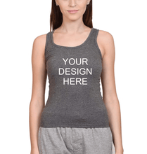 Load image into Gallery viewer, Customized-Custom-Personalized Tank Top for Women-S(34 Inches)-Charcoal-ektarfa.com
