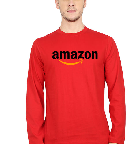 Amazon Full Sleeves T-Shirt for Men-Red-Ektarfa.online