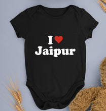 Load image into Gallery viewer, I Love Jaipur Kids Romper For Baby Boy/Girl-0-5 Months(18 Inches)-Black-Ektarfa.online
