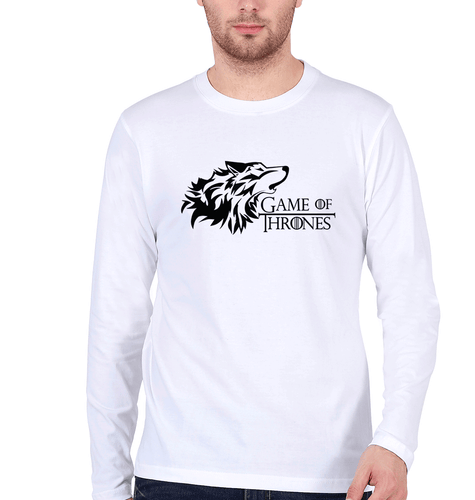 GOT Game Of Thrones Winter Coming Full Sleeves T-Shirt for Men-White-Ektarfa.online
