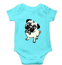 Load image into Gallery viewer, Pug Dog Kids Romper For Baby Boy/Girl-0-5 Months(18 Inches)-Sky Blue-Ektarfa.online
