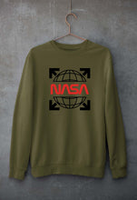 Load image into Gallery viewer, Nasa White Off Unisex Sweatshirt for Men/Women-Olive Green-Ektarfa.online
