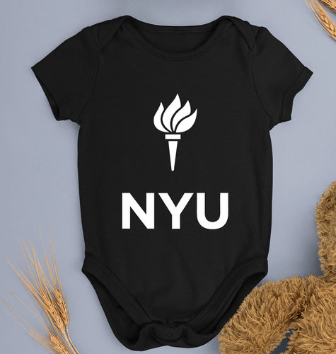 New York University Kids Romper For Baby Boy/Girl-Black-Ektarfa.online