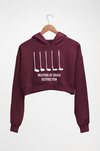 Golf Crop HOODIE FOR WOMEN-Maroon-Ektarfa.online