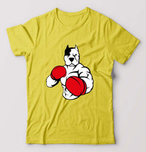 Load image into Gallery viewer, Pitbull Boxing T-Shirt for Men-S(38 Inches)-Yellow-Ektarfa.online

