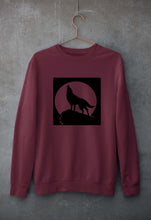 Load image into Gallery viewer, Wolf Unisex Sweatshirt for Men/Women-S(40 Inches)-Maroon-Ektarfa.online
