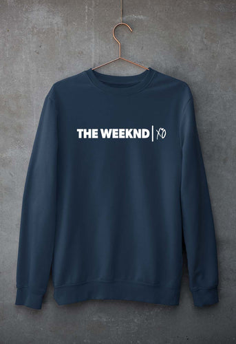 The Weeknd Unisex Sweatshirt for Men/Women-S(40 Inches)-Navy Blue-Ektarfa.online