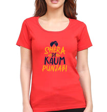 Load image into Gallery viewer, Punjabi T-Shirt for Women-Red-Ektarfa.online
