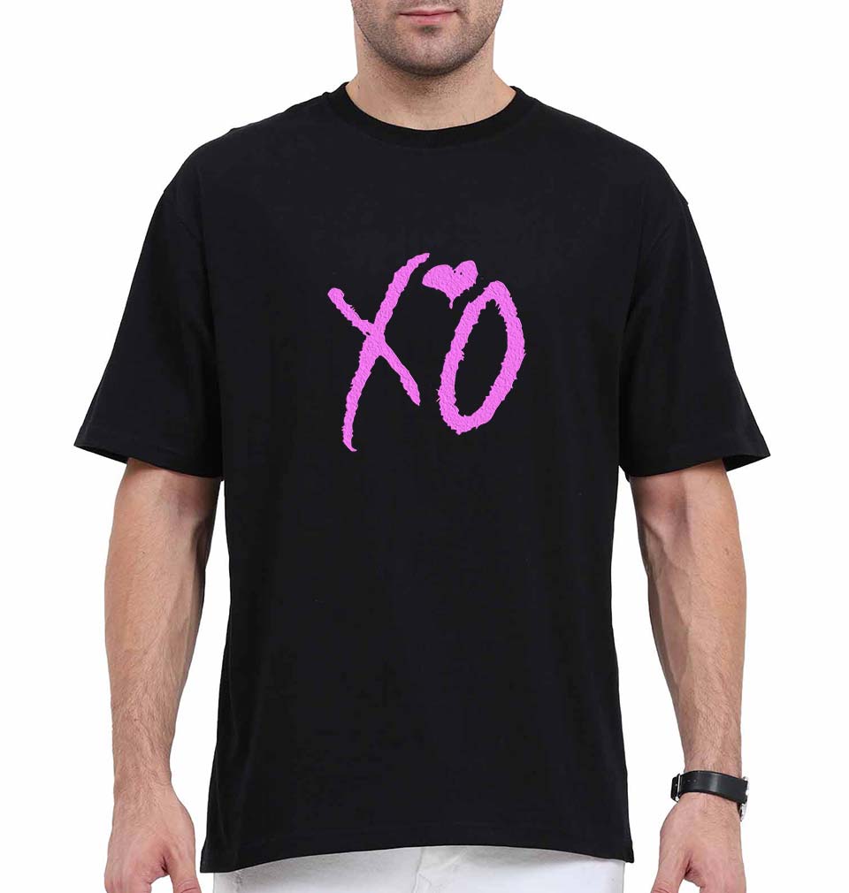 The Weeknd XO Oversized T-Shirt for Men-Black-Ektarfa.online
