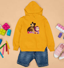 Load image into Gallery viewer, Masha and the Bear Kids Hoodie for Boy/Girl-0-1 Year(22 Inches)-Mustard Yellow-Ektarfa.online
