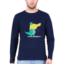Load image into Gallery viewer, Crocodile Full Sleeves T-Shirt for Men-Navy Blue-Ektarfa.online
