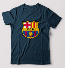 Load image into Gallery viewer, Barcelona T-Shirt for Men-S(38 Inches)-Petrol Blue-Ektarfa.online
