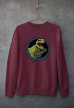 Load image into Gallery viewer, Angry T-Rex Gym Unisex Sweatshirt for Men/Women-S(40 Inches)-Maroon-Ektarfa.online
