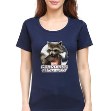 Load image into Gallery viewer, Rocket Raccoon T-Shirt for Women-Navy Blue-Ektarfa.online

