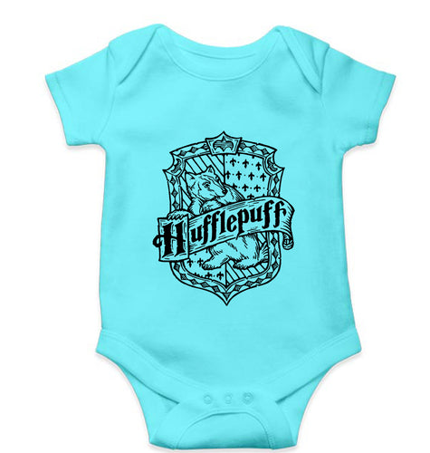 Hufflepuff Harry Potter Kids Romper For Baby Boy/Girl-0-5 Months(18 Inches)-Light Blue-Ektarfa.online