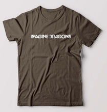 Load image into Gallery viewer, Imagine Dragons T-Shirt for Men-S(38 Inches)-Olive Green-Ektarfa.online
