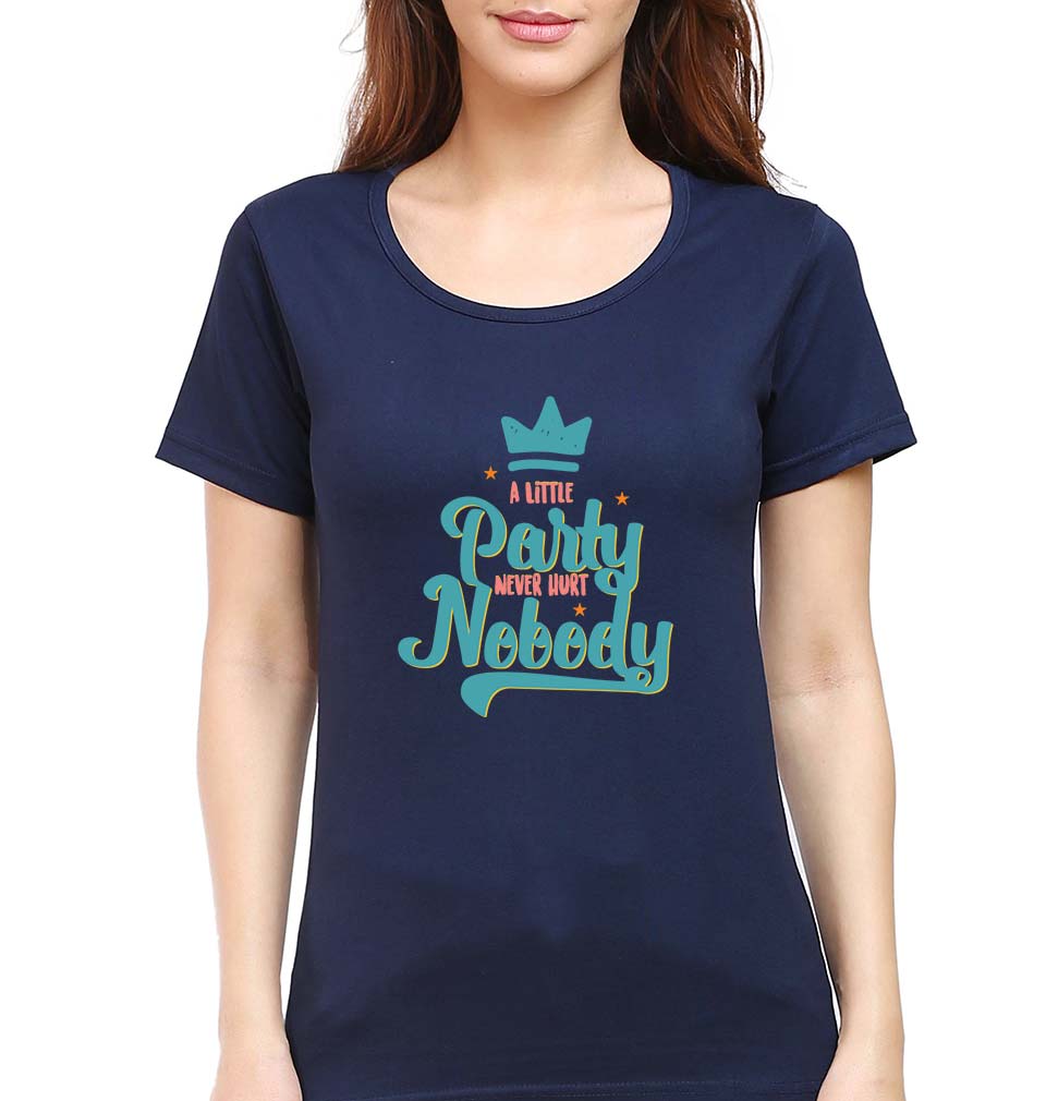 Party T-Shirt for Women-XS(32 Inches)-Navy Blue-Ektarfa.online
