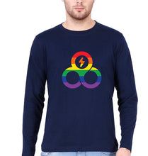 Load image into Gallery viewer, Trifecta Full Sleeves T-Shirt for Men-Navy Blue-Ektarfa.online

