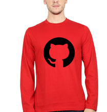 Load image into Gallery viewer, GitHub Full Sleeves T-Shirt for Men-Red-Ektarfa.online
