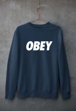 Load image into Gallery viewer, Obey Unisex Sweatshirt for Men/Women-S(40 Inches)-Navy Blue-Ektarfa.online
