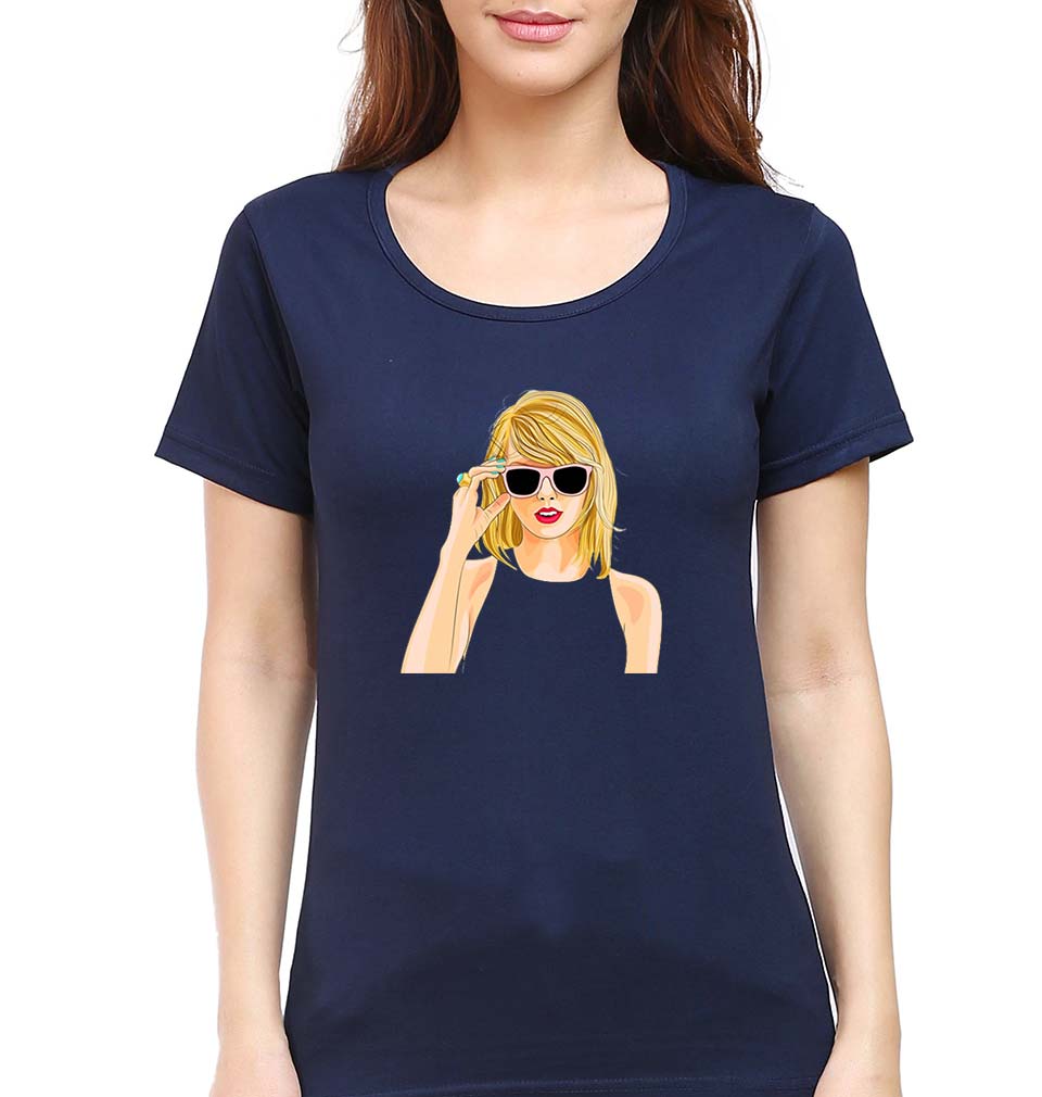 Taylor Swift T-Shirt for Women-Navy Blue-Ektarfa.online