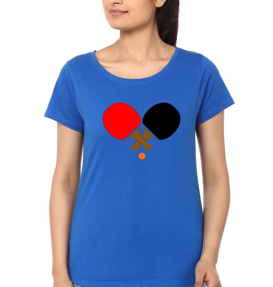 Table Tennie (TT) T-Shirt for Women-Royal Blue-Ektarfa.online