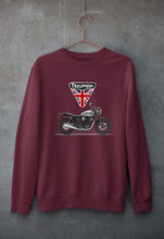 Load image into Gallery viewer, Triumph Motorcycles Unisex Sweatshirt for Men/Women-S(40 Inches)-Maroon-Ektarfa.online

