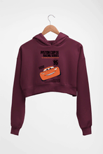 Load image into Gallery viewer, Lightning McQueen Crop HOODIE FOR WOMEN-Maroon-Ektarfa.online

