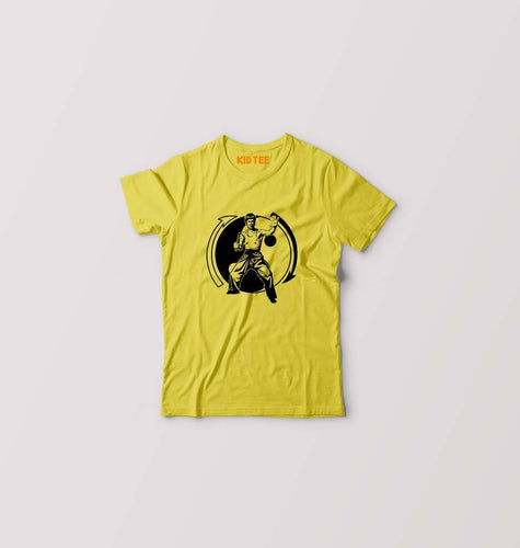 Bruce Lee Kids T-Shirt for Boy/Girl-Yellow-Ektarfa.online
