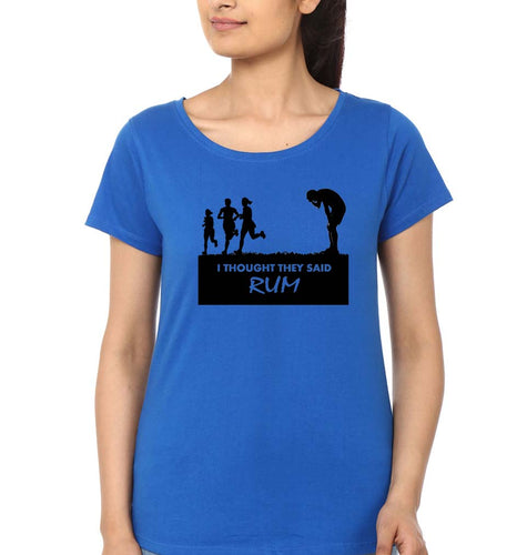 Rum Funny T-Shirt for Women-Royal Blue-Ektarfa.online