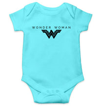 Load image into Gallery viewer, Wonder Woman Superhero Kids Romper For Baby Boy/Girl-0-5 Months(18 Inches)-Sky Blue-Ektarfa.online
