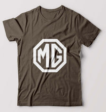 Load image into Gallery viewer, Morris Garages(MG) T-Shirt for Men-S(38 Inches)-Olive Green-Ektarfa.online
