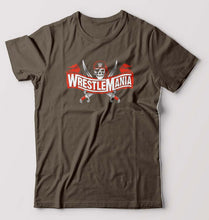 Load image into Gallery viewer, WWE Wrestle Mania T-Shirt for Men-S(38 Inches)-Olive Green-Ektarfa.online
