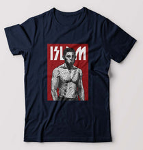 Load image into Gallery viewer, Islam Makhachev T-Shirt for Men-Navy Blue-Ektarfa.online
