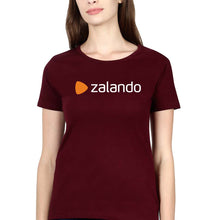 Load image into Gallery viewer, Zalando T-Shirt for Women-XS(32 Inches)-Maroon-Ektarfa.online
