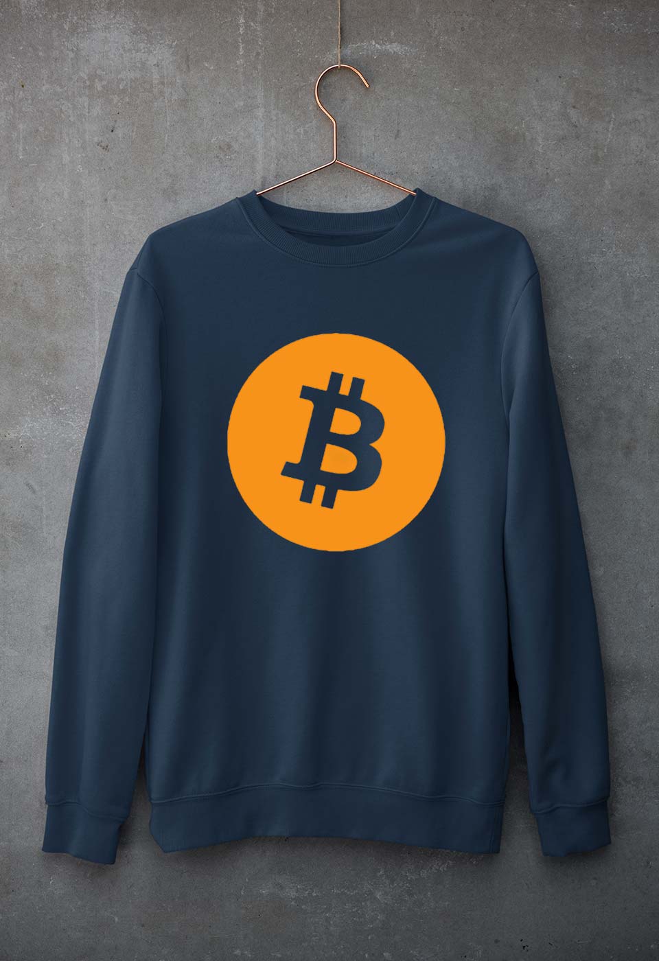 Cryptocurrency Bitcoin Unisex Sweatshirt for Men/Women-Black-Ektarfa.online