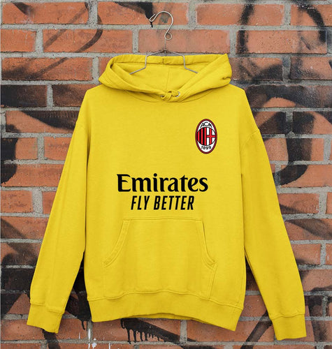 A.C. Milan 2021-22 Unisex Hoodie for Men/Women-Mustard Yellow-Ektarfa.online