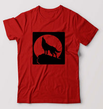 Load image into Gallery viewer, Wolf T-Shirt for Men-S(38 Inches)-Red-Ektarfa.online

