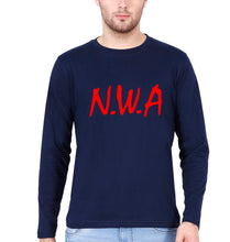 Load image into Gallery viewer, NWA Full Sleeves T-Shirt for Men-S(38 Inches)-Navy Blue-Ektarfa.online
