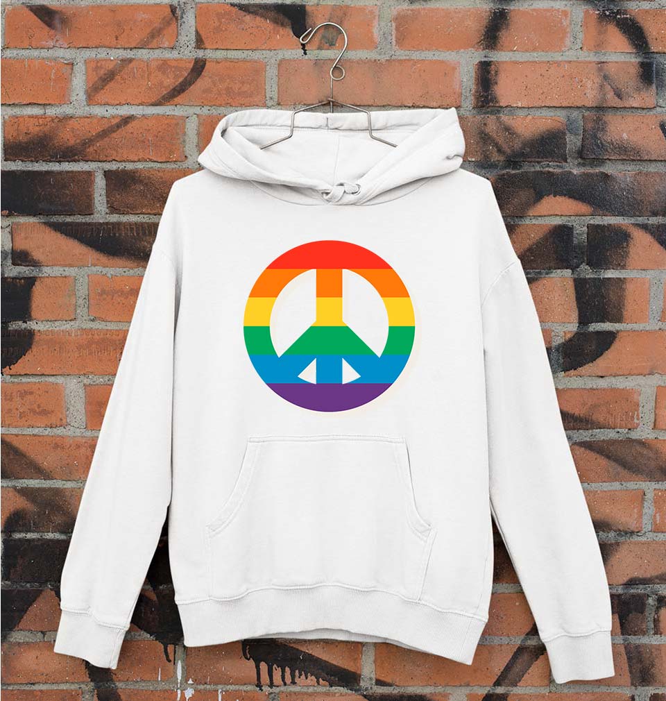 Peace Pride Unisex Hoodie for Men/Women-White-Ektarfa.online