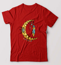 Load image into Gallery viewer, Dream Catcher Moon T-Shirt for Men-S(38 Inches)-Red-Ektarfa.online

