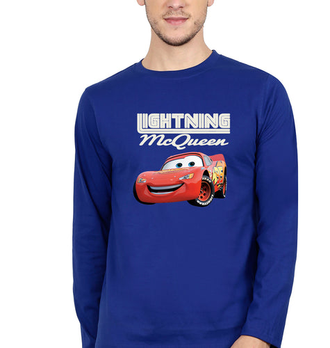 Lightning McQueen Full Sleeves T-Shirt for Men-ROYAL BLUE-Ektarfa.online