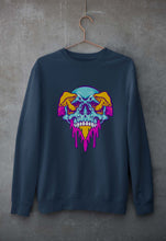 Load image into Gallery viewer, Trippy Psychedelic Skull Unisex Sweatshirt for Men/Women-Navy Blue-Ektarfa.online

