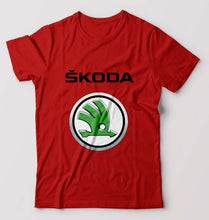 Load image into Gallery viewer, Skoda T-Shirt for Men-S(38 Inches)-Red-Ektarfa.online
