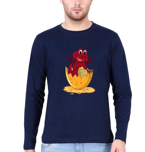 Dragon Full Sleeves T-Shirt for Men-Navy Blue-Ektarfa.online