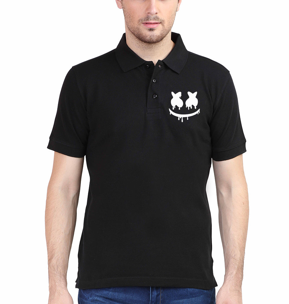 Marshmello Polo T-Shirt for Men-S(38 Inches)-Black-Ektarfa.co.in