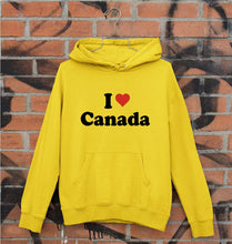 Load image into Gallery viewer, I Love Canada Unisex Hoodie for Men/Women-Mustard Yellow-Ektarfa.online
